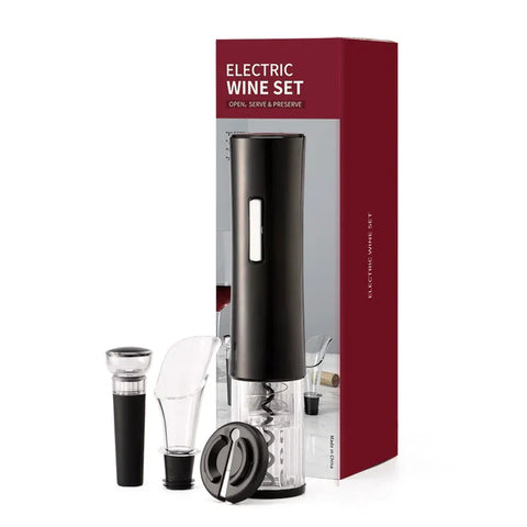 SET DESTAPADOR DE BOTELLAS DE VINO ELÉCTRICO